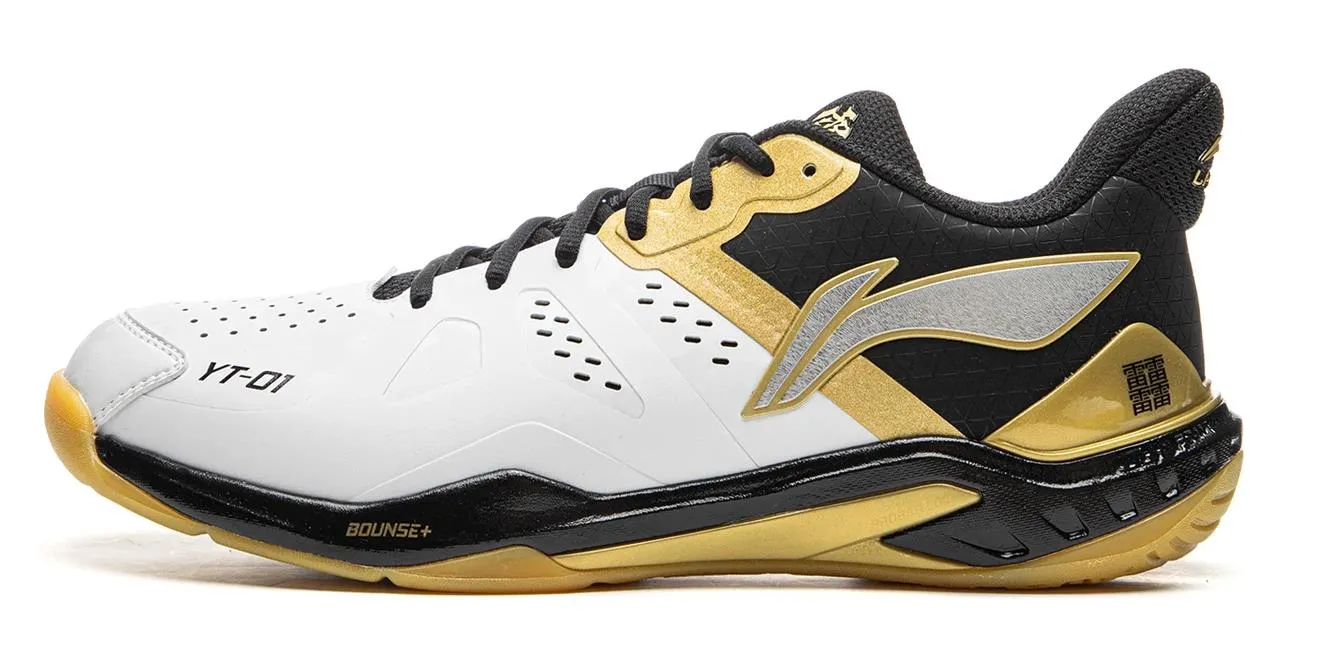 Li-Ning Yun Ting Mens Badminton Shoes - White / Black / Gold