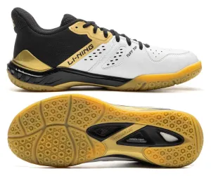 Li-Ning Yun Ting Mens Badminton Shoes - White / Black / Gold