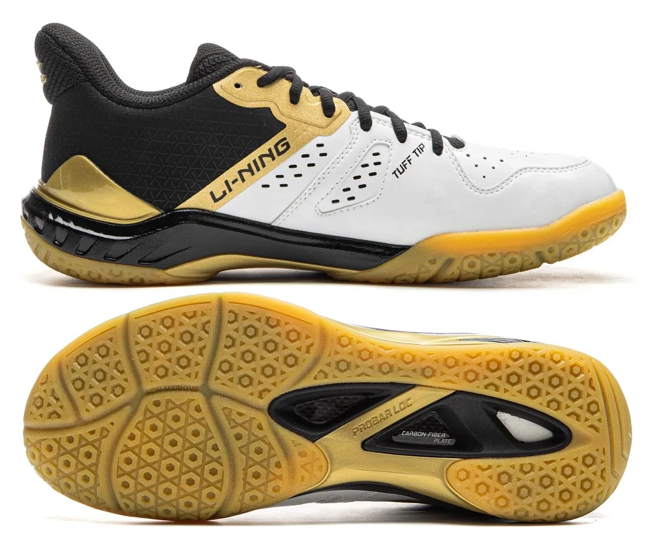 Li-Ning Yun Ting Mens Badminton Shoes - White / Black / Gold