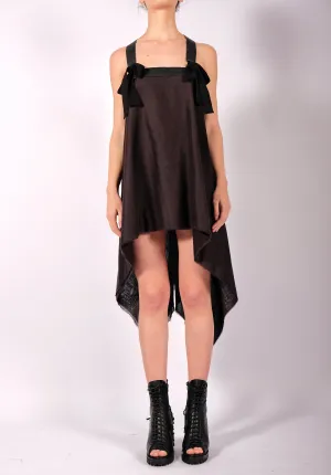 Light Cotton Dress with Leather Straps Mini