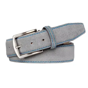 Light Grey Custom Suede Belt