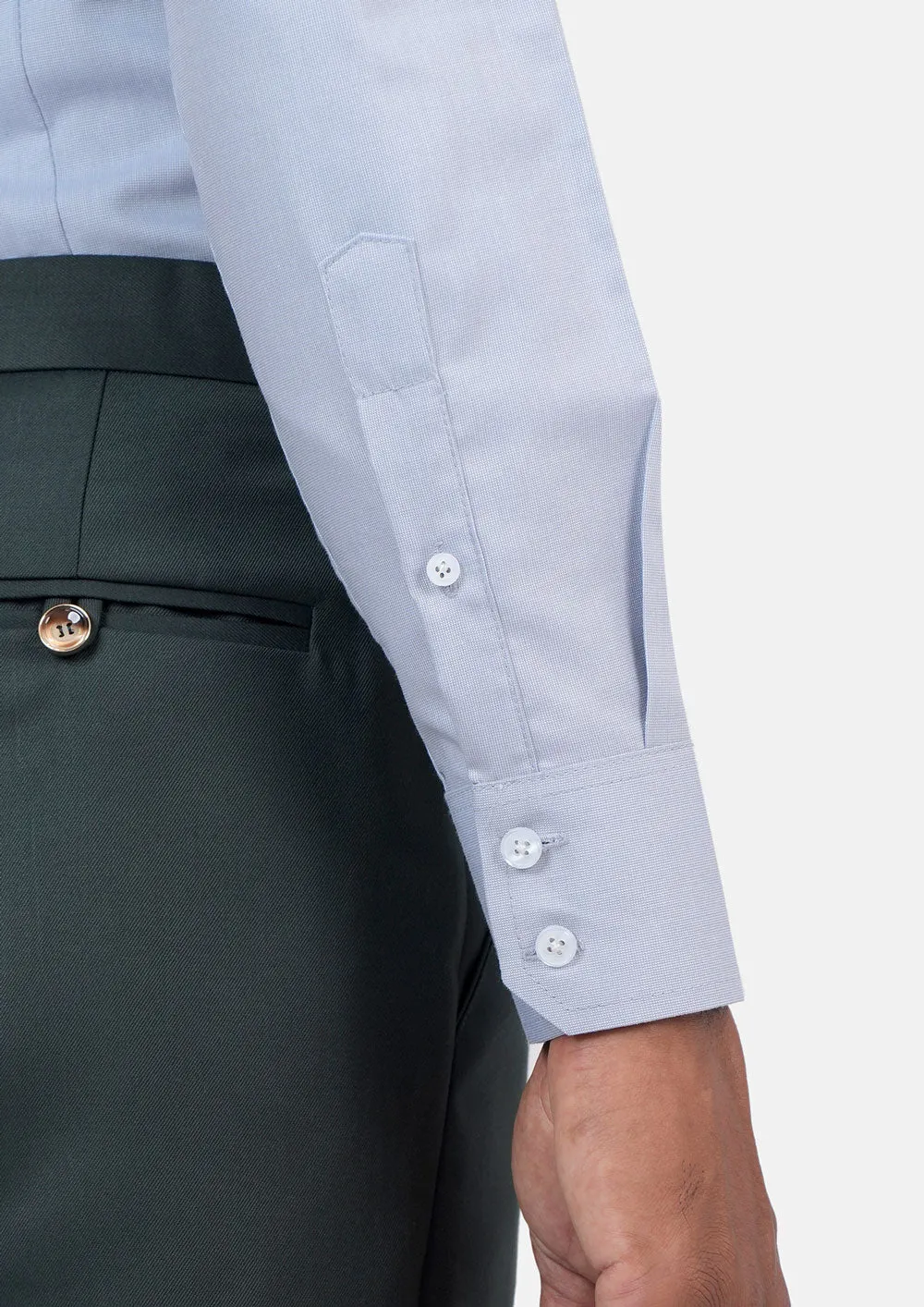 Light Grey Egyptian Cotton Broadcloth Shirt