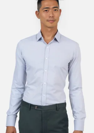 Light Grey Egyptian Cotton Broadcloth Shirt