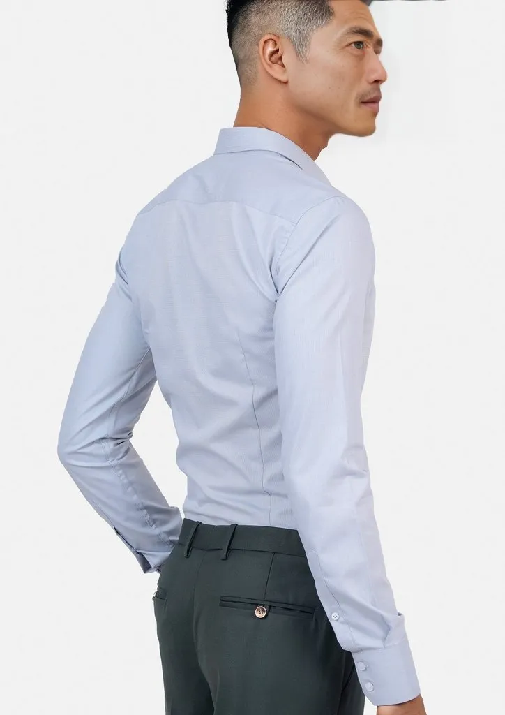 Light Grey Egyptian Cotton Broadcloth Shirt