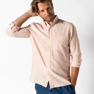 Linen Cotton Oxford Sport Shirt - Wallace Solid