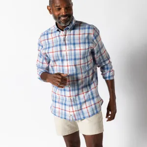 Linen Cotton Sport Shirt - Conner Plaid