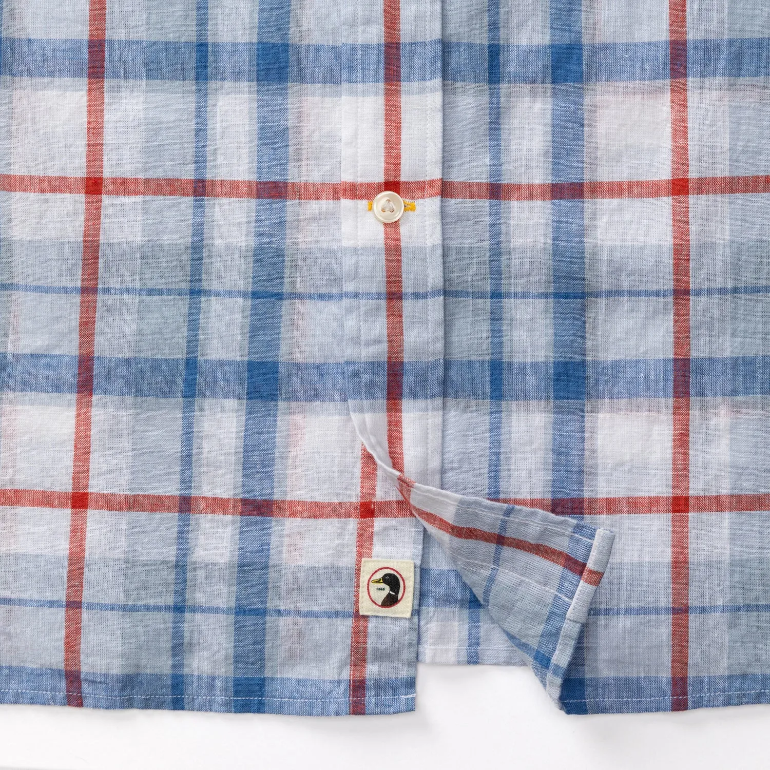 Linen Cotton Sport Shirt - Conner Plaid