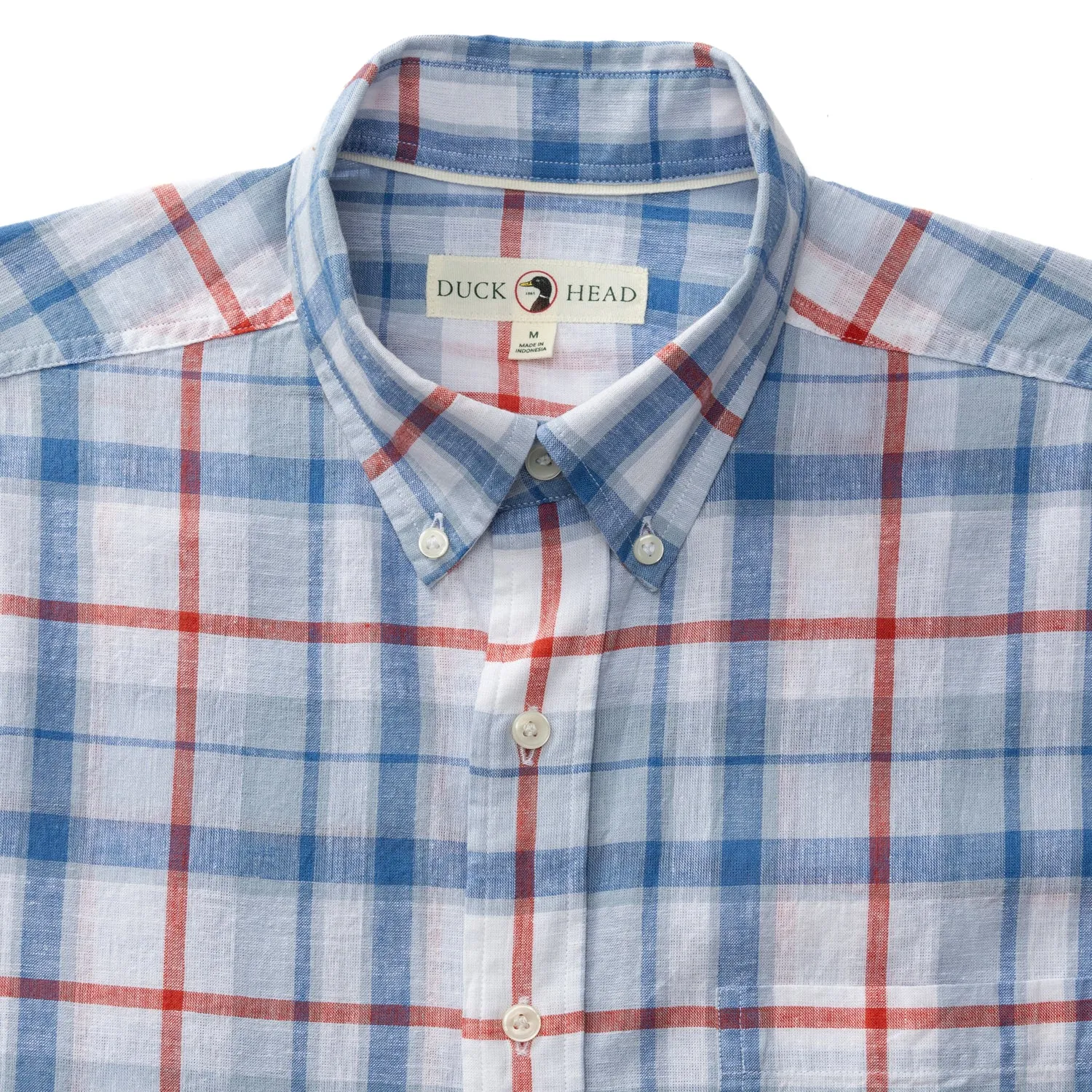 Linen Cotton Sport Shirt - Conner Plaid