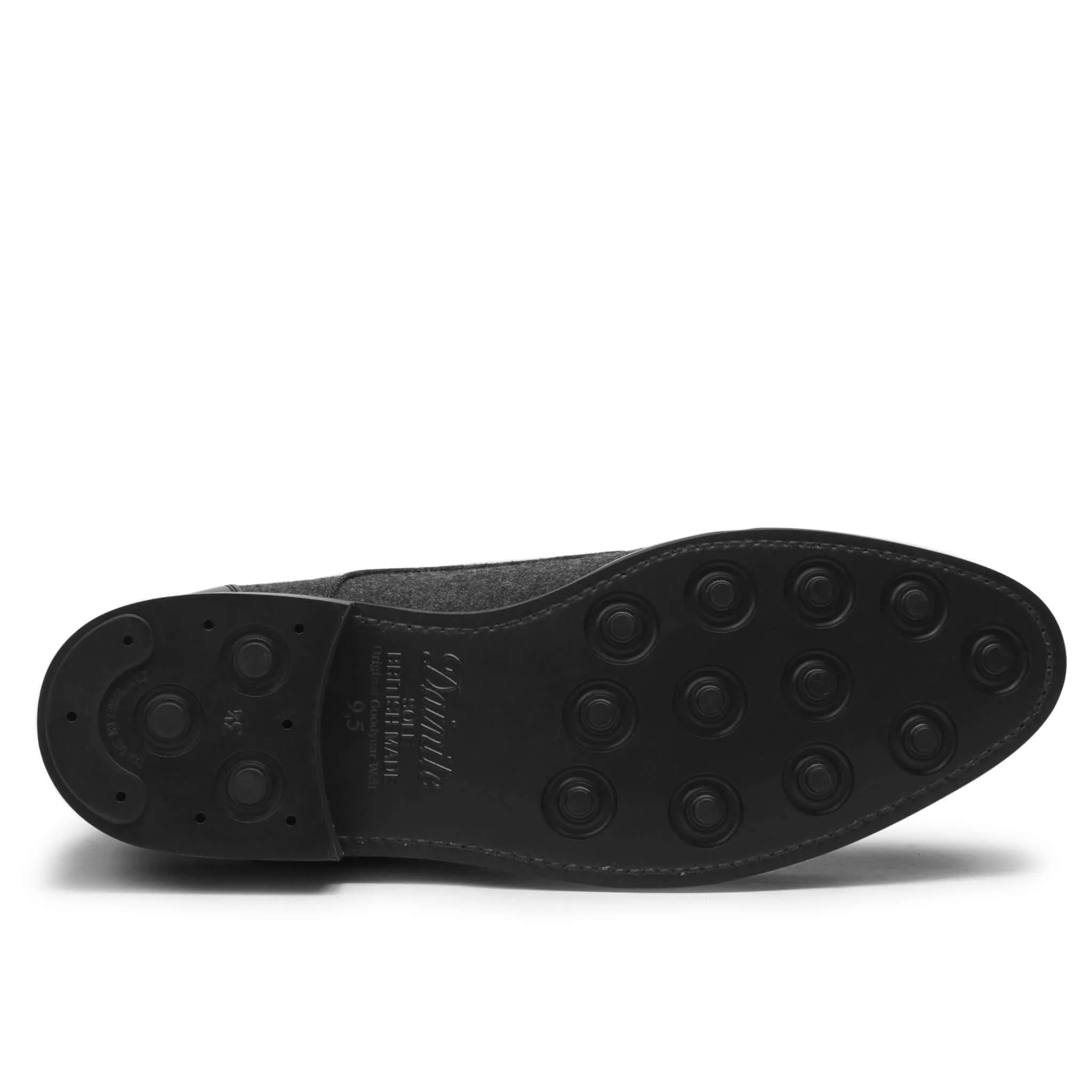 Logan Boot Black Leather and Gray Wool