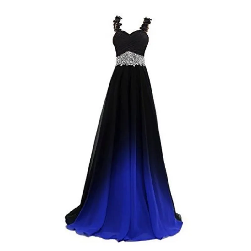 Long Prom Dress Ombre A Line Bridesmaid Dress Prom Gowns