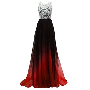 Long Prom Dress Ombre A Line Bridesmaid Dress Prom Gowns