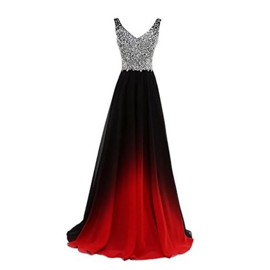 Long Prom Dress Ombre A Line Bridesmaid Dress Prom Gowns
