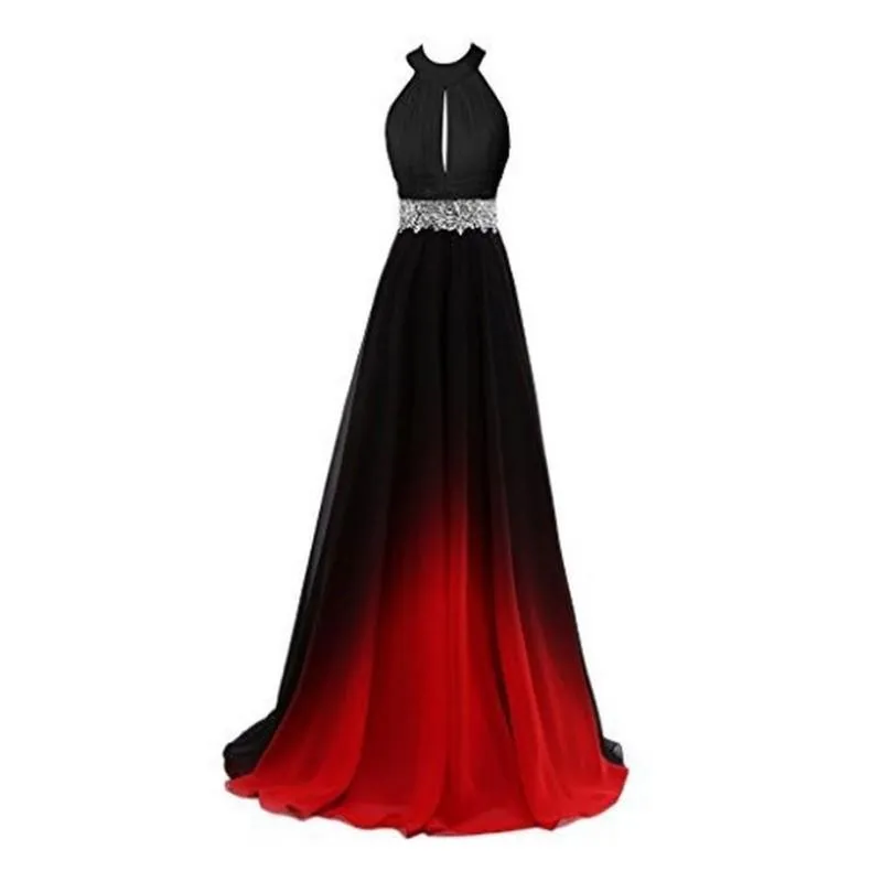 Long Prom Dress Ombre A Line Bridesmaid Dress Prom Gowns