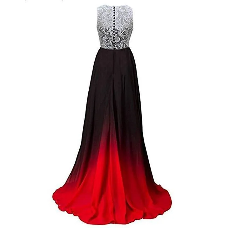 Long Prom Dress Ombre A Line Bridesmaid Dress Prom Gowns