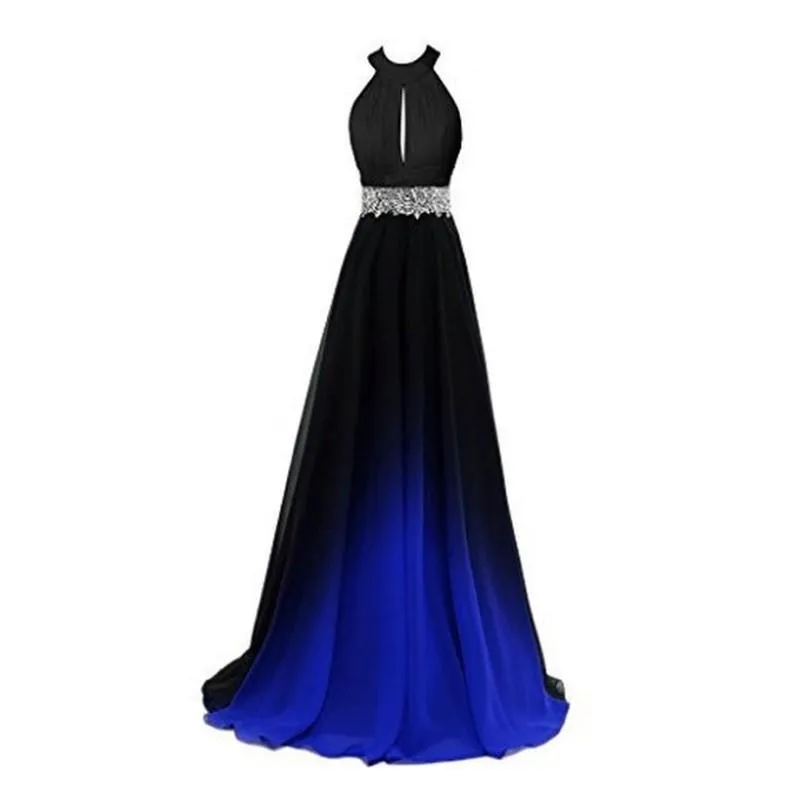 Long Prom Dress Ombre A Line Bridesmaid Dress Prom Gowns