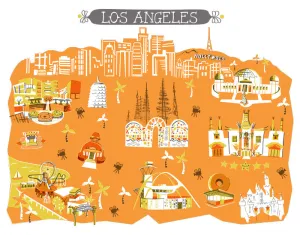 Los Angeles Pillow Cover-16x16