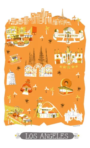 Los Angeles Tea Towel