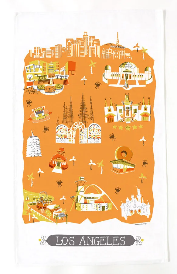 Los Angeles Tea Towel