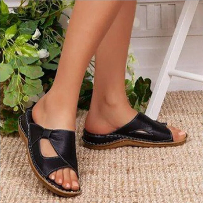 Lässige Damen-Slip Toe Sandalen