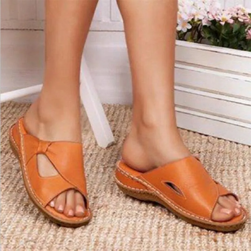 Lässige Damen-Slip Toe Sandalen