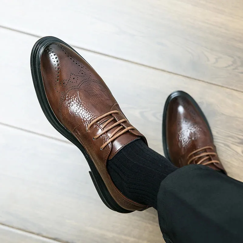 LuxeStep Herren Lederschuhe in Braun