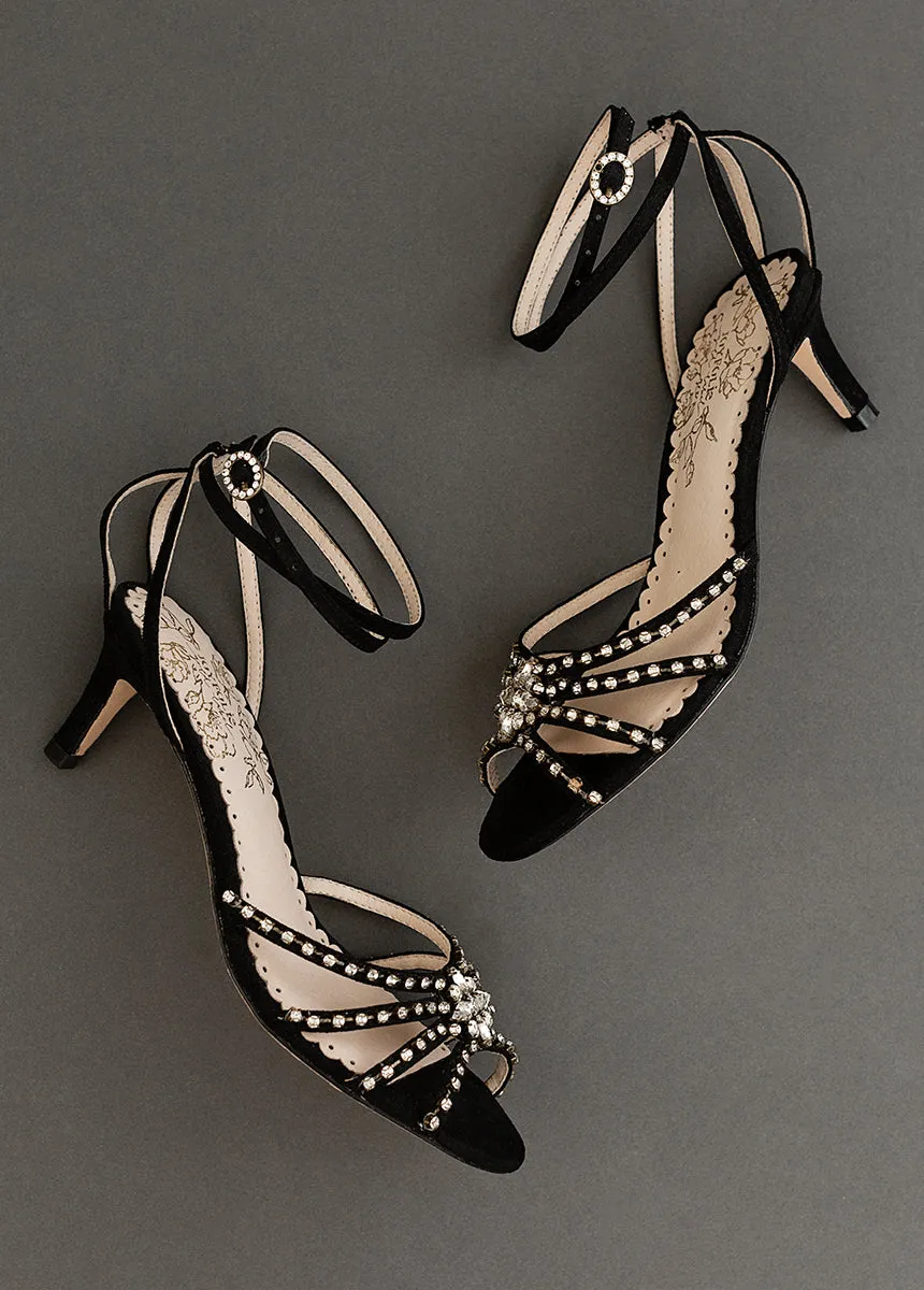 Maelyn Leather Heel in Black
