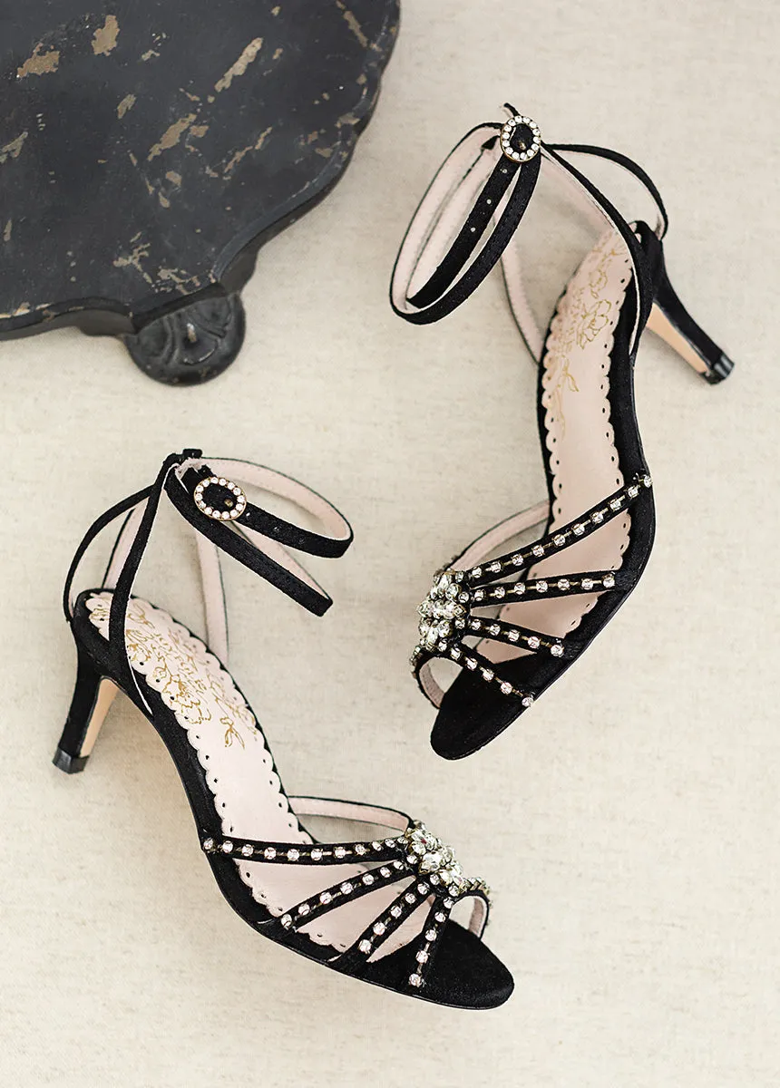 Maelyn Leather Heel in Black