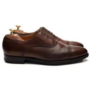'Malton' Brown Leather Oxford Brogues UK 10 E