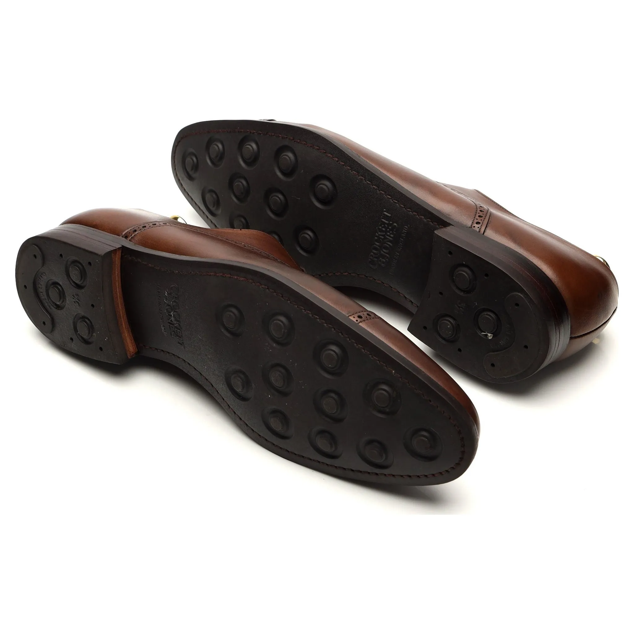 'Malton' Brown Leather Oxford Brogues UK 10 E