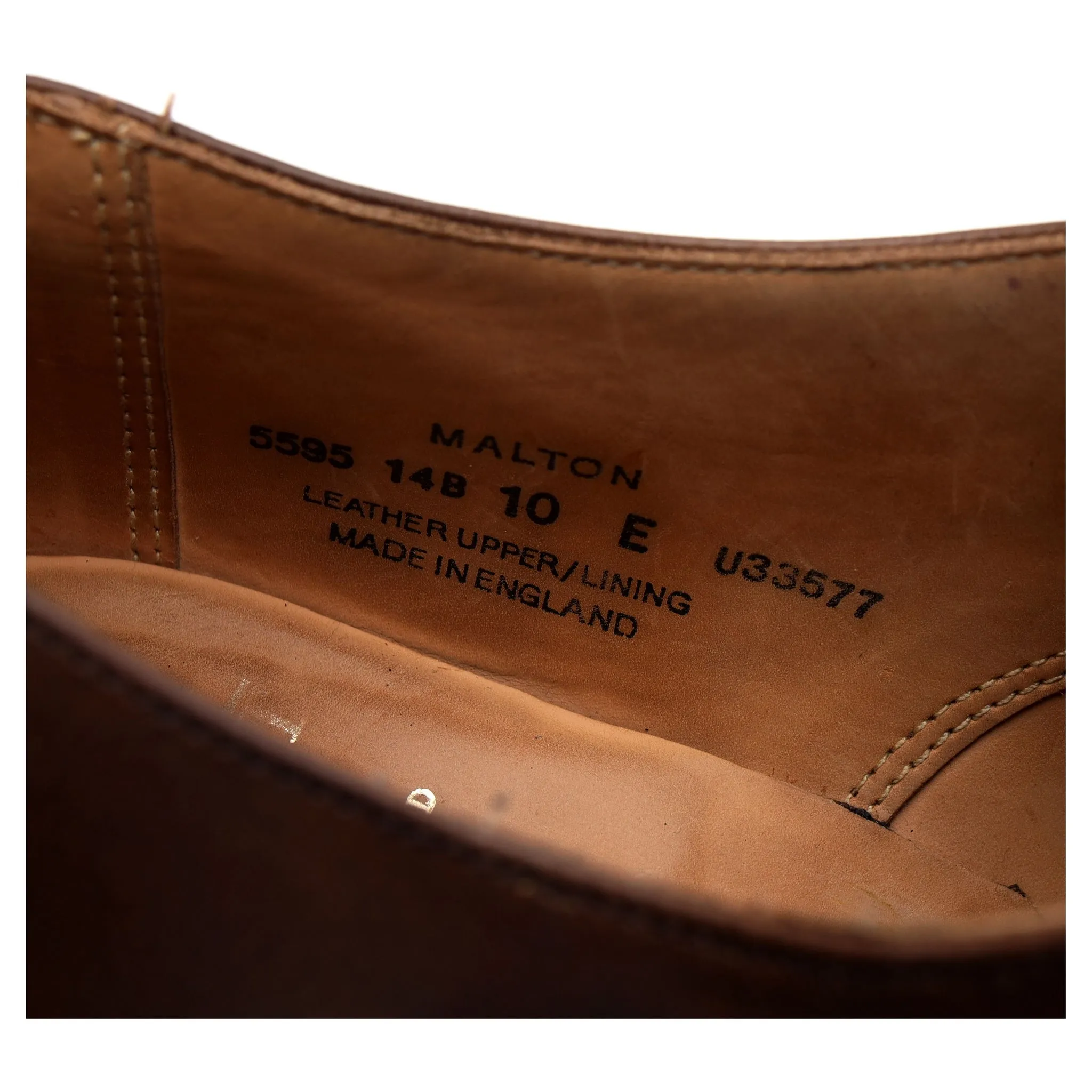 'Malton' Brown Leather Oxford Brogues UK 10 E