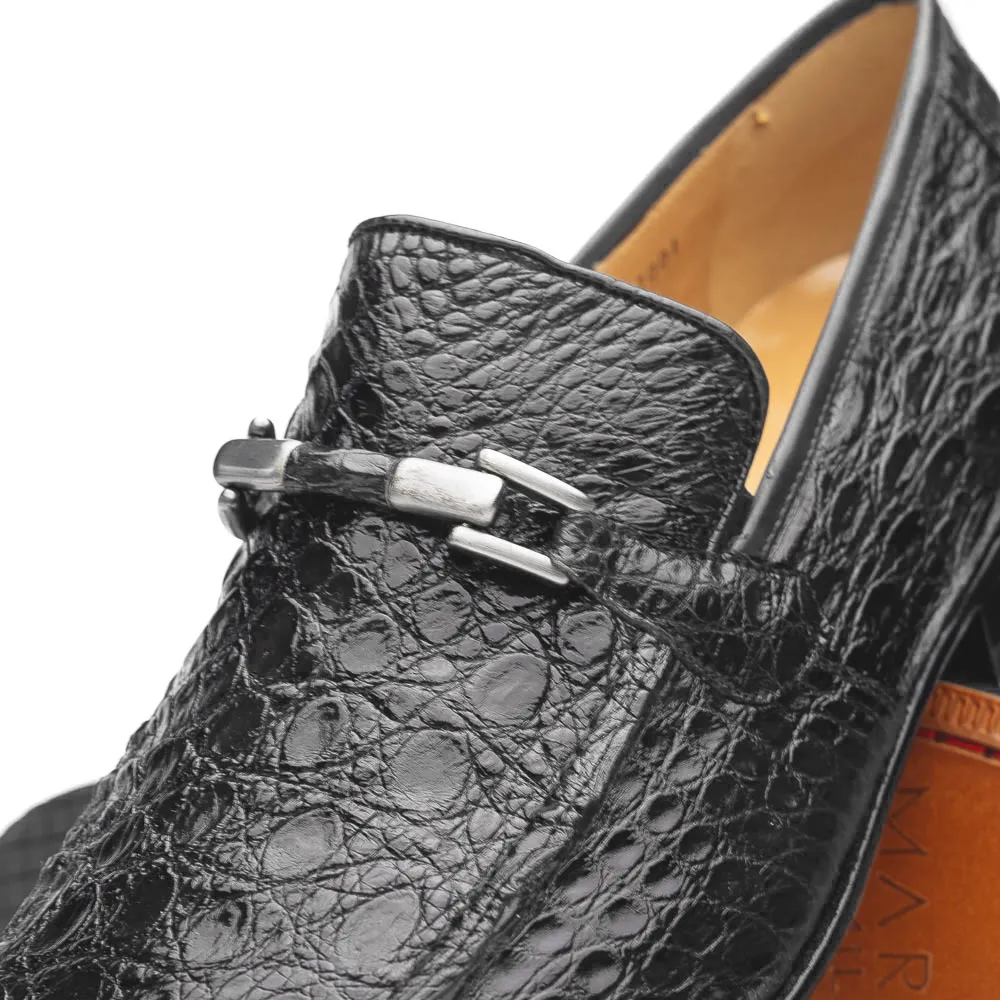 Marco Di Milano Fabro Gray Caiman Bit Loafers