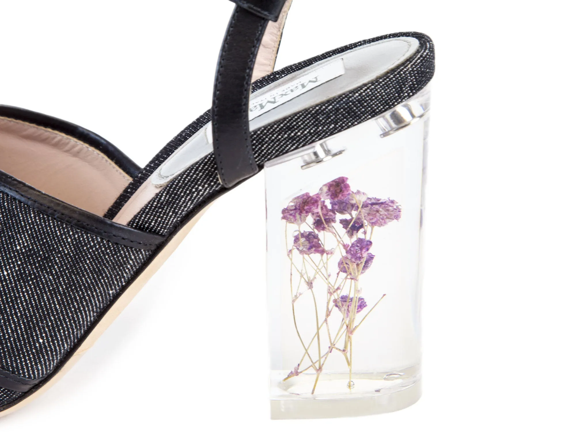 Max Mara Women's Tebano Denim Block Heel Sandals