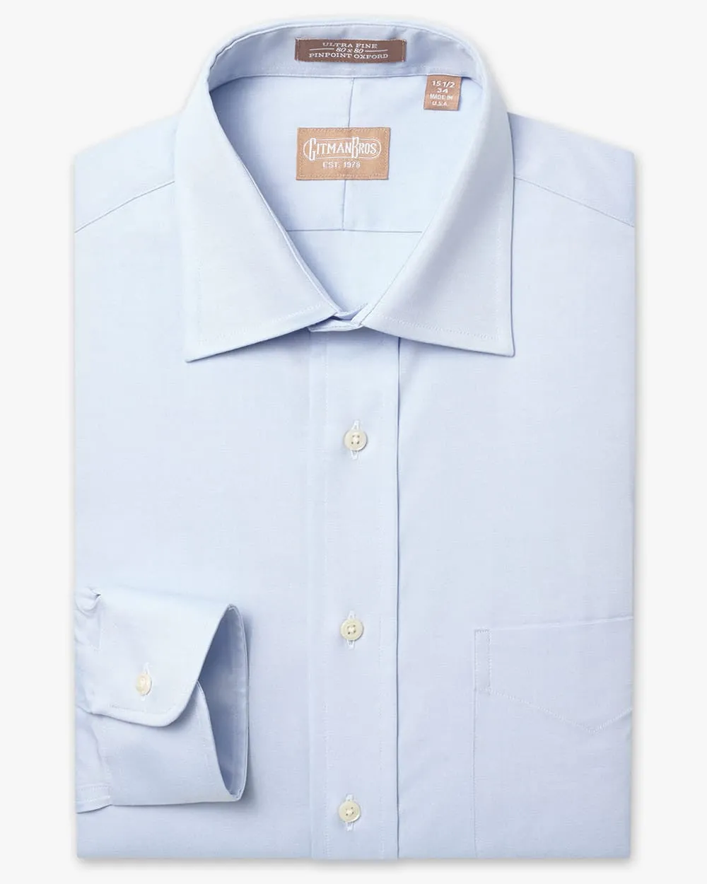 Medium Spread Pinpoint Light Blue - Classic