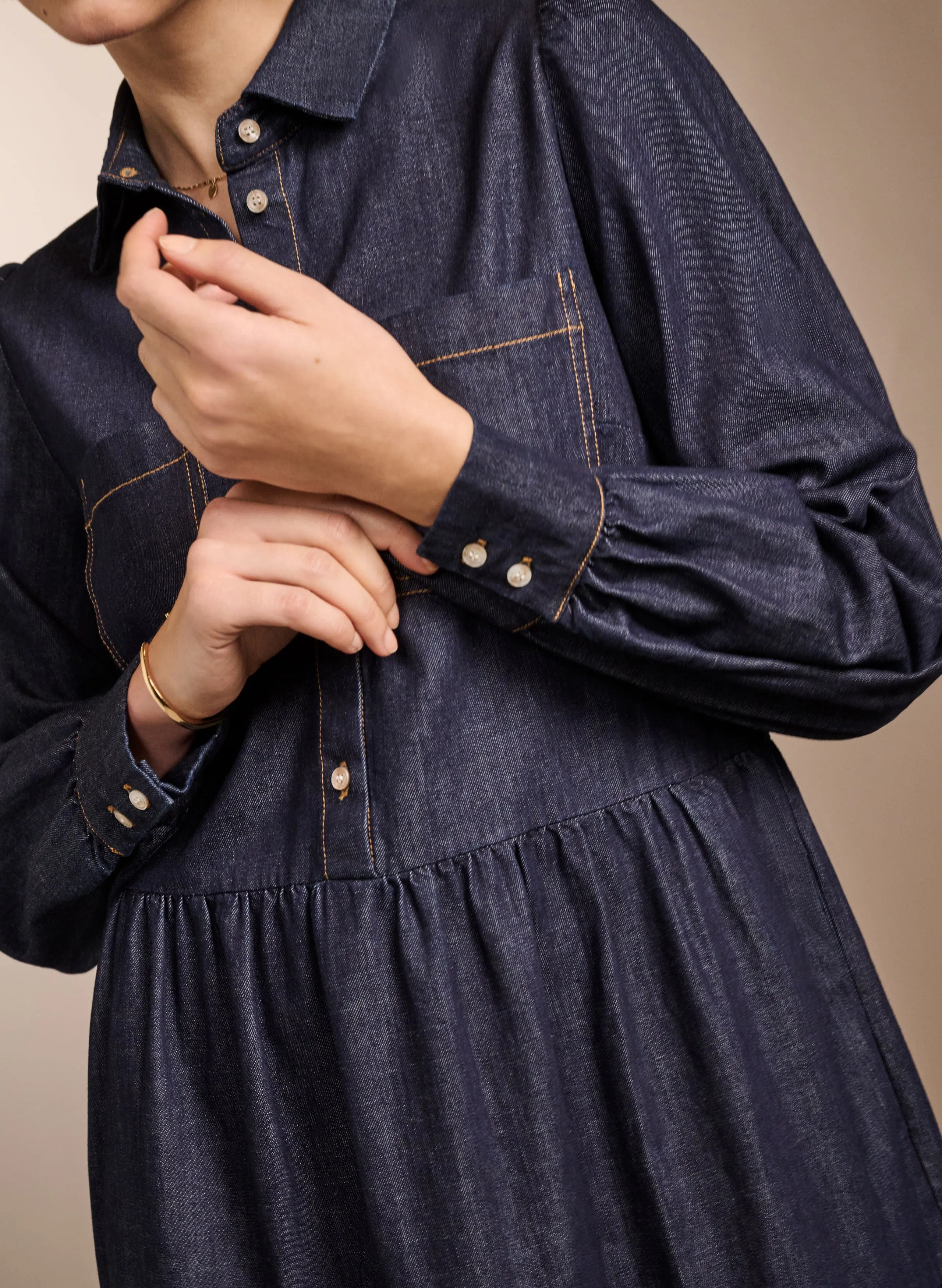 Mel Organic Cotton Dress | Dark Denim