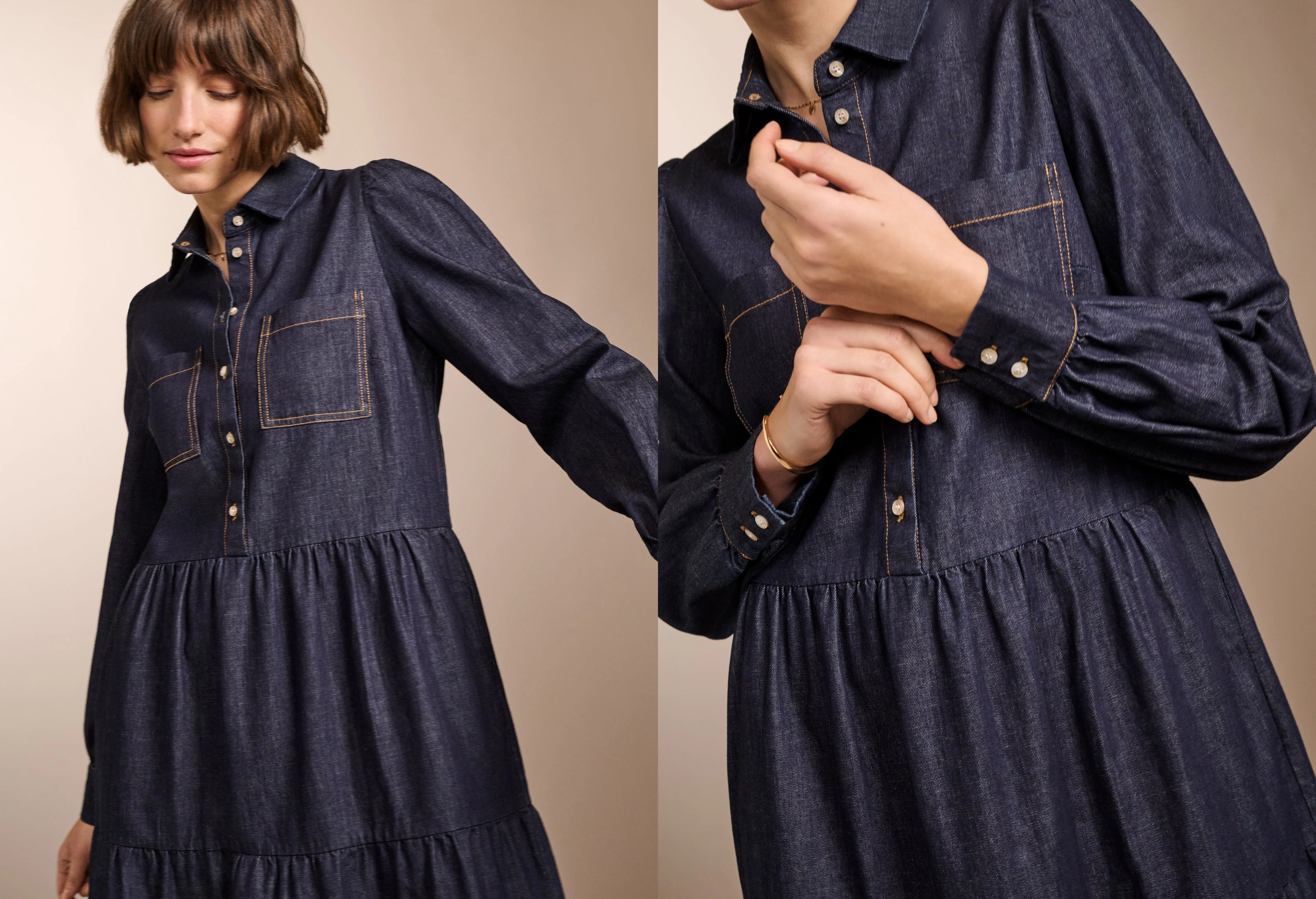 Mel Organic Cotton Dress | Dark Denim
