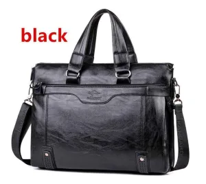 Men Business Shoulder  Leather  Messenger Briefcase