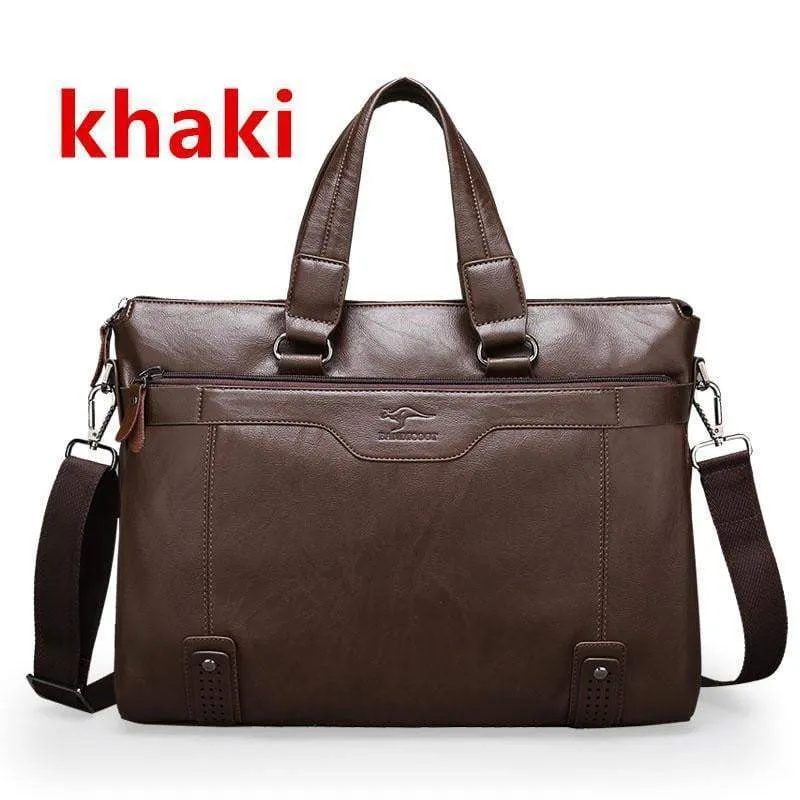 Men Business Shoulder  Leather  Messenger Briefcase
