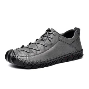men casual male shoes genuine leather designer handmade sewing Fashion Luxury Design footware black shoes hombre Dropshipping