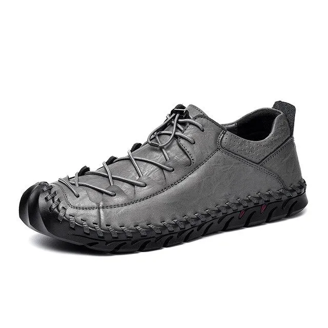 men casual male shoes genuine leather designer handmade sewing Fashion Luxury Design footware black shoes hombre Dropshipping
