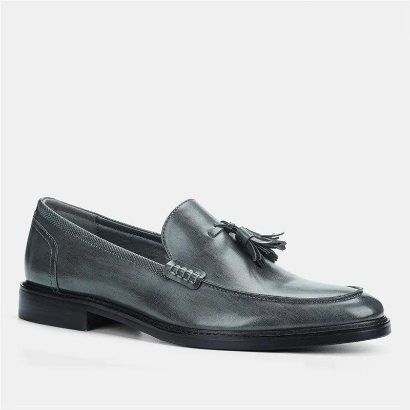 Men slip on Shoes Leather Loafers Business Formal Shoes