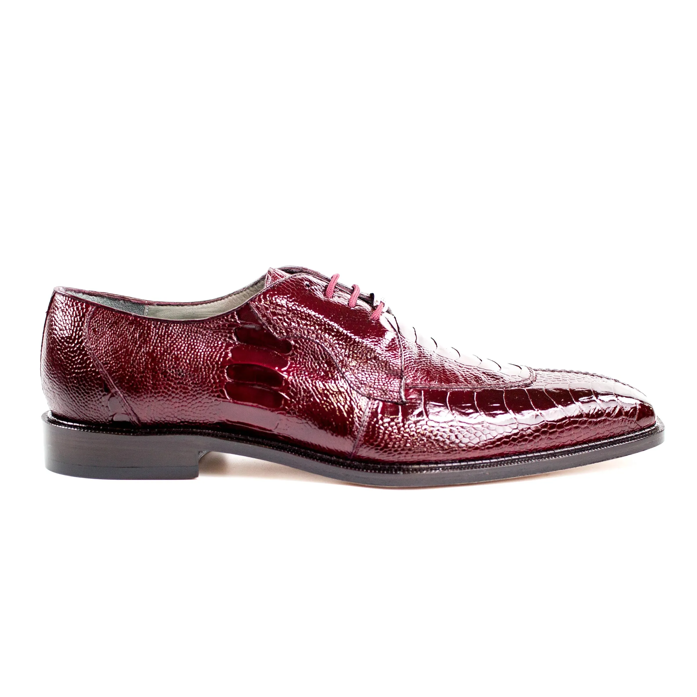 Mens Belvedere Siena Ostrich Leg Split Toe Dress Shoe in Navy