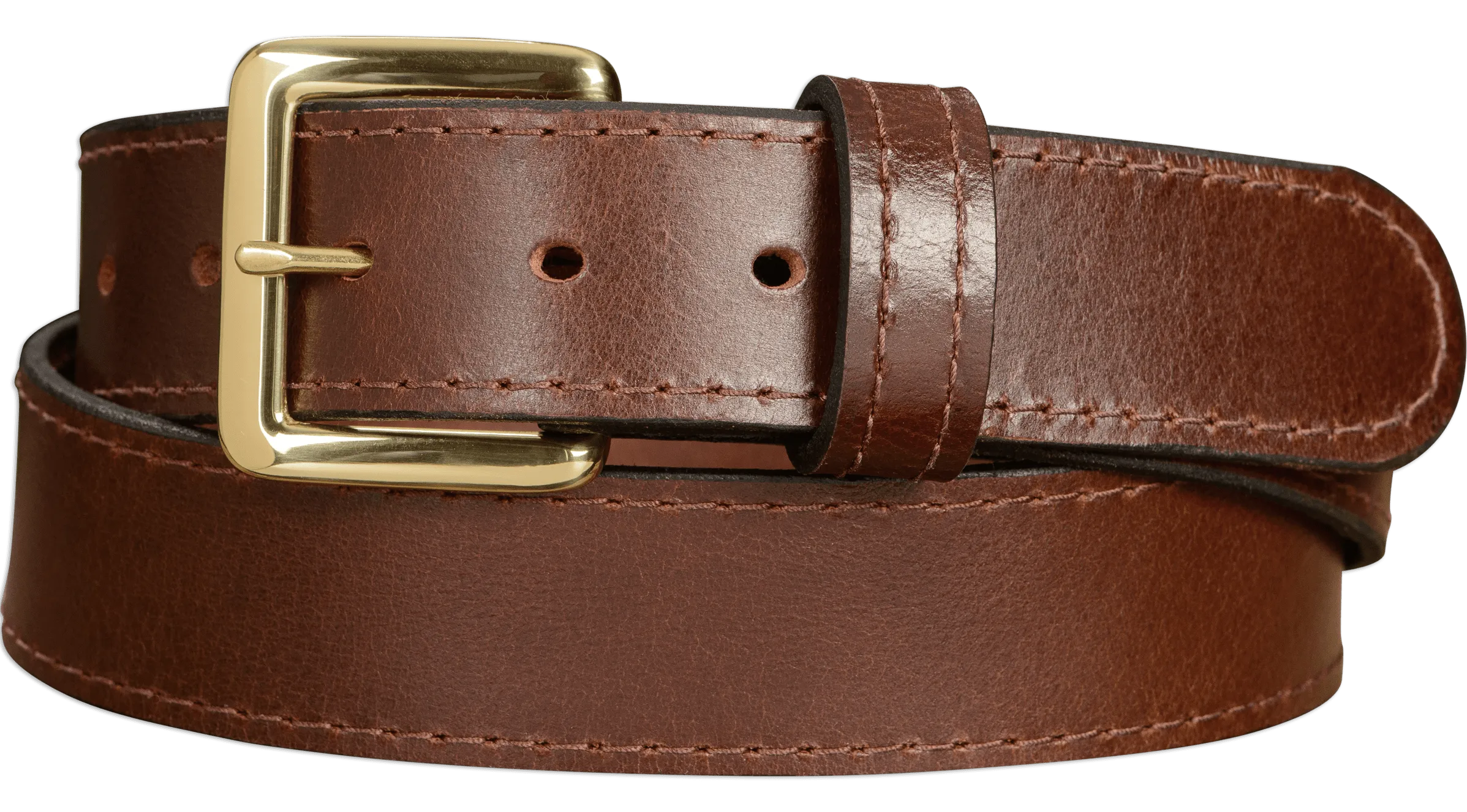 Men's Brown Water Buffalo Leather Belt