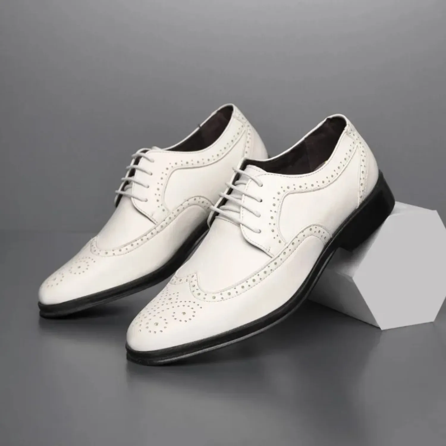 Men's Calf Leather Brogue Dress Shoes