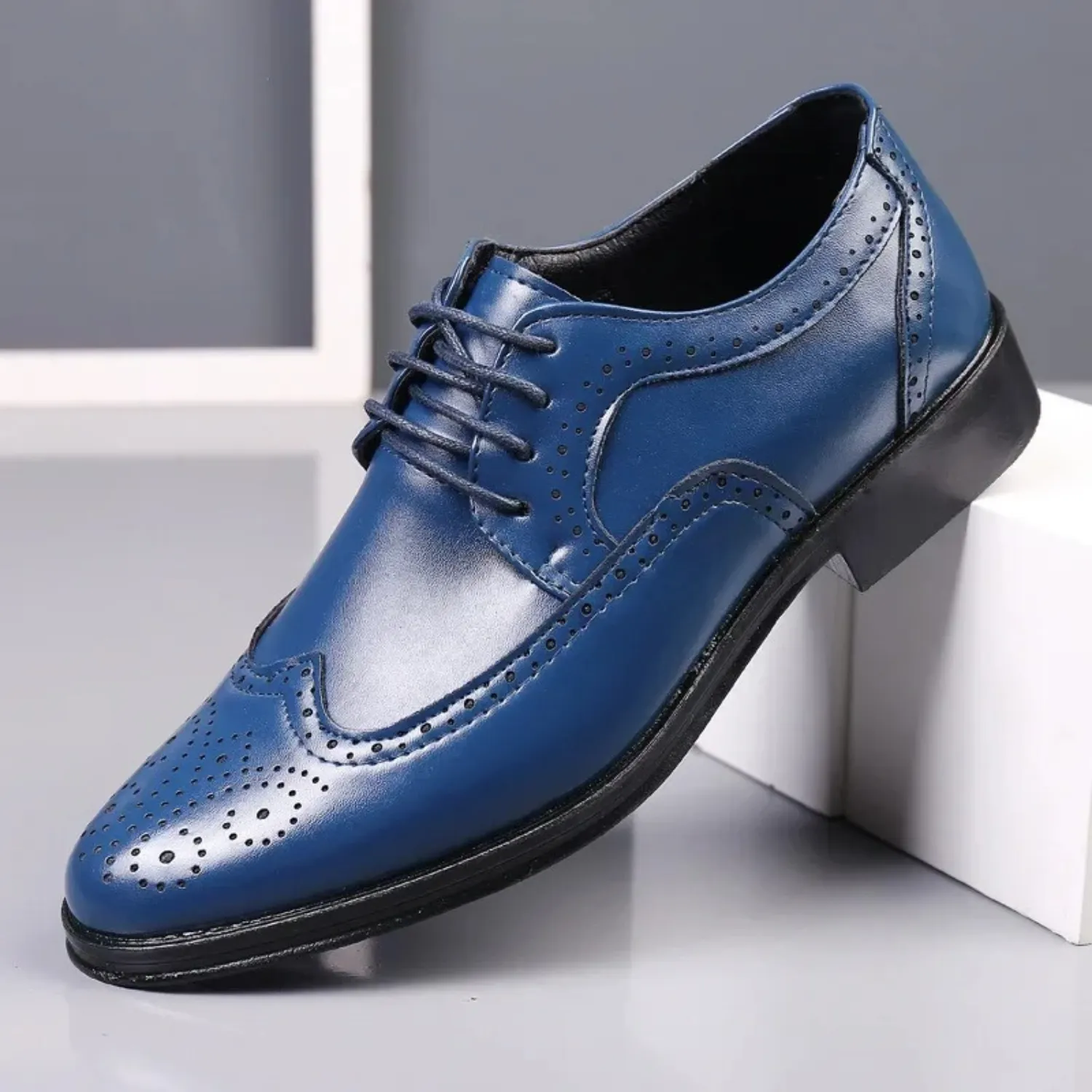 Men's Calf Leather Brogue Dress Shoes