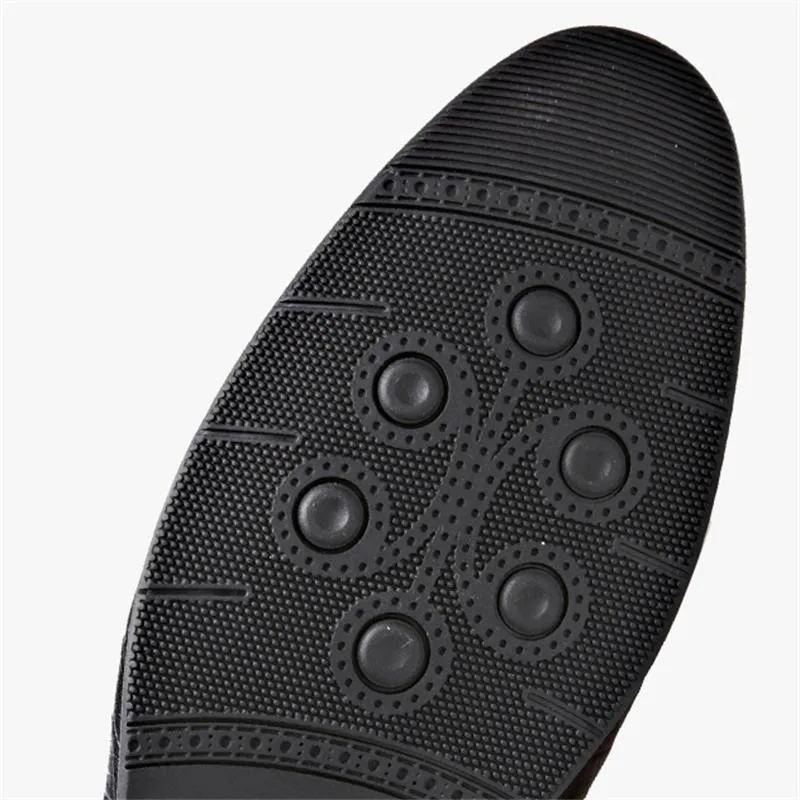 Men's Classic Crocodile Pattern Gentleman Business Slip On Dress Shoes