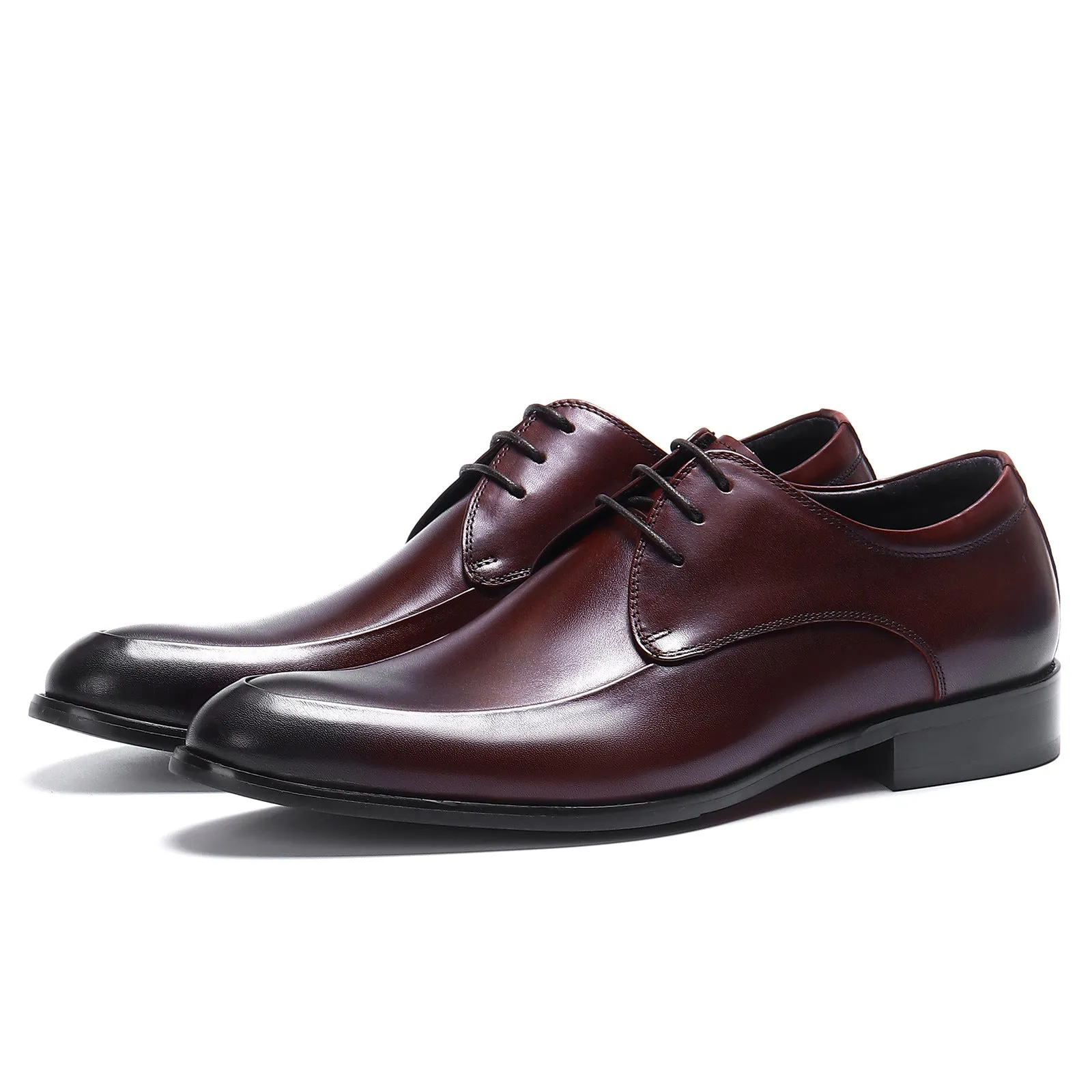 Men's Leather Business Leather Shoes Lace-up Low-Top Pointed Toe Wedding Shoes Men's Formal Shoes23101