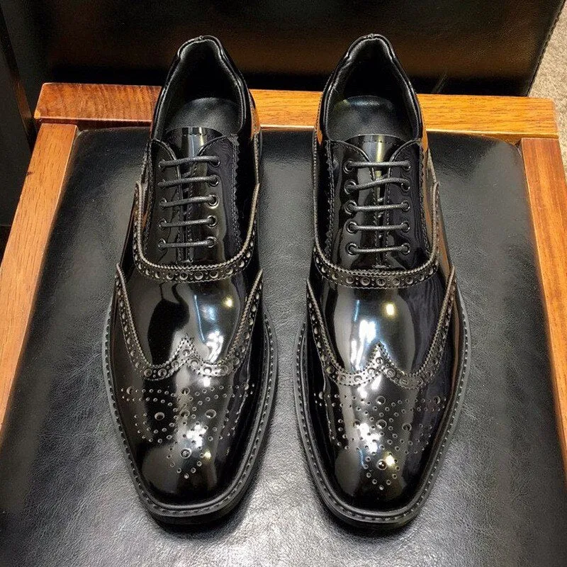 Mens Retro Carved New Business Casual Office Work Dress Shoes