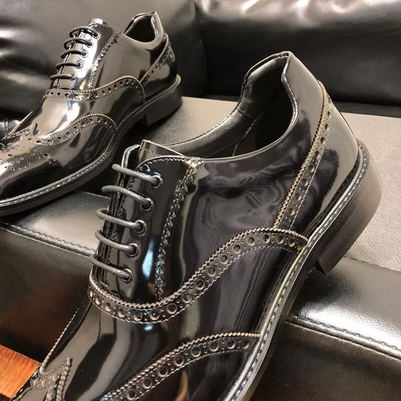 Mens Retro Carved New Business Casual Office Work Dress Shoes