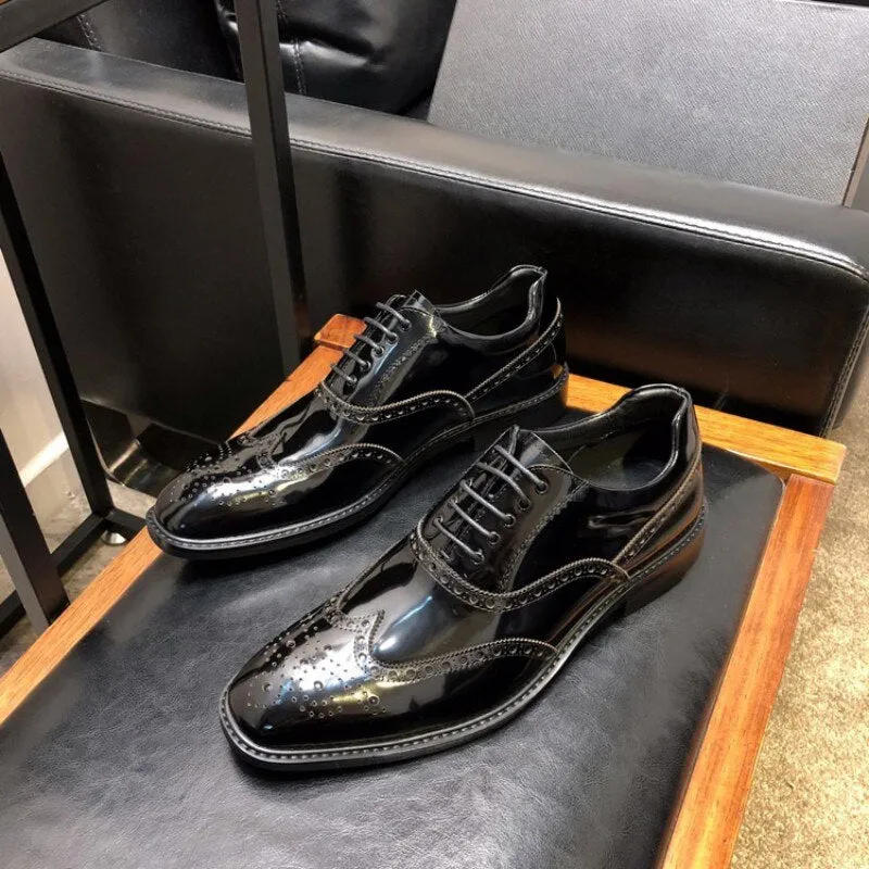 Mens Retro Carved New Business Casual Office Work Dress Shoes