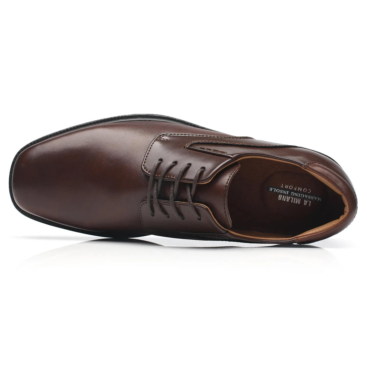 Men's Wide Width Oxford Shoes Wide-1-Brown